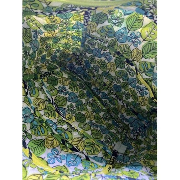 vera bradley bag quilted green blue white fabric t - Picture 6 of 7